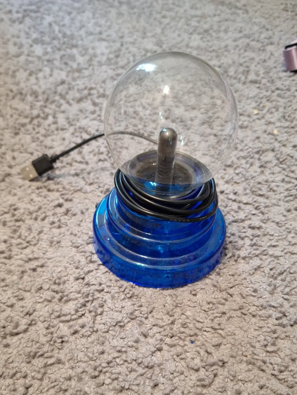 Blue USB Plasma Ball Night Light